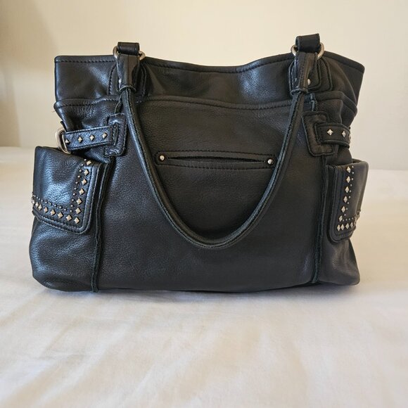 B. MAKOSKY Studded Black Super Soft Leather purse - Picture 4 of 13